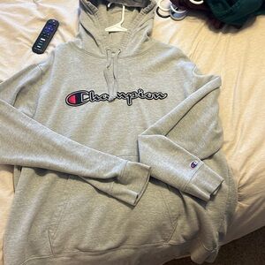 Champion Hoodie - Lightly worn, small hole by tag (not noticeable)